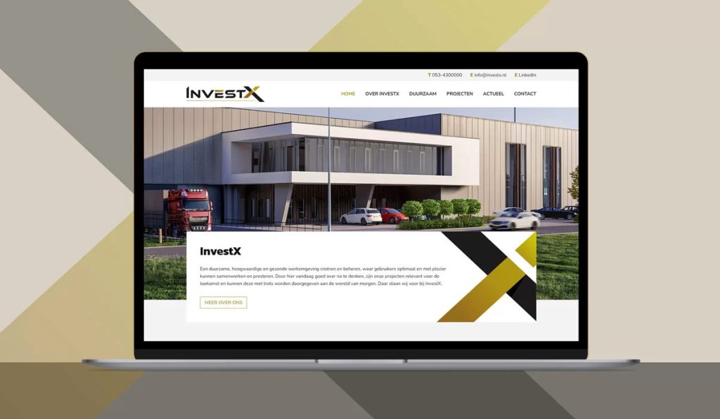 Website InvestX presentatie